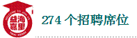 274個(gè)招聘席位